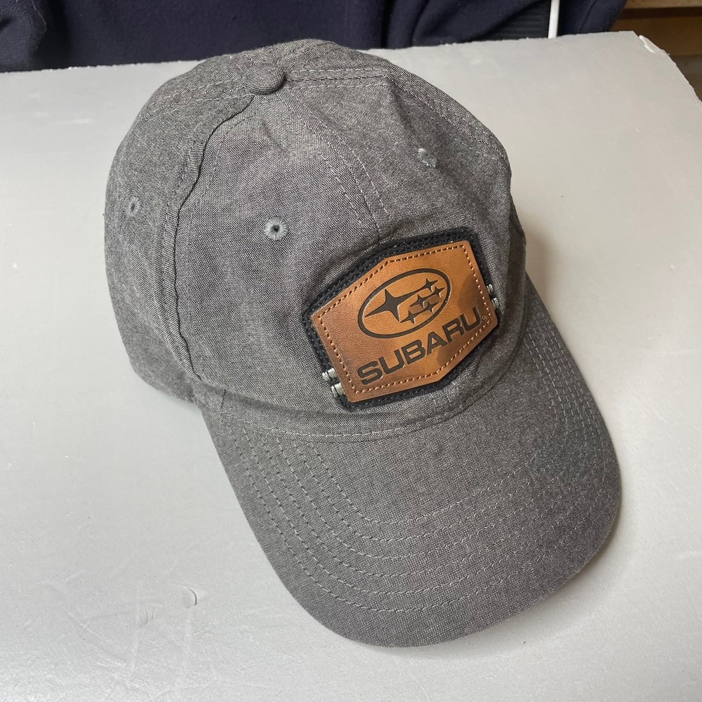 Subaru Patch Baseball Cap Embroidered Logo Adjustable Strap‎ Gray